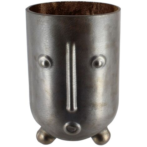 Vase en forme de visage en verre soufflé