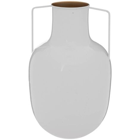 Vase en métal Le colectionneur H30,5cm blanc - Atmosphera créateur d'intérieur