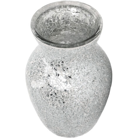 Vase en Mosaïque Iridescent - Décoration Murale ou de Table pour Intérieur Moderne, Bureau, Événement