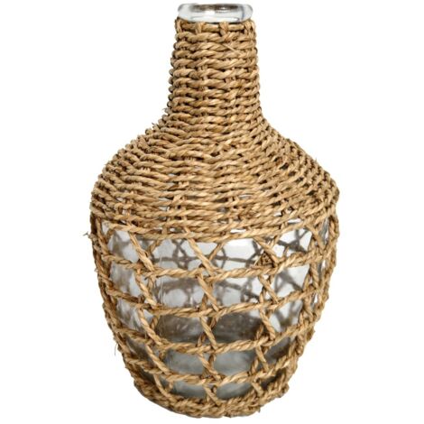 Vase en palmier et jonc de mer - Style naturel pour la décoration