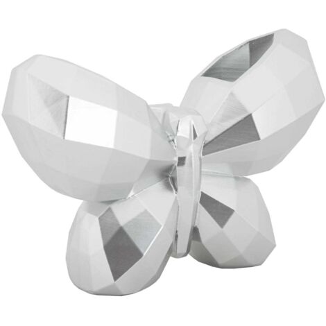 Vase en polyrésine argenté Butterfly 22.5 x 8 x 15 cm