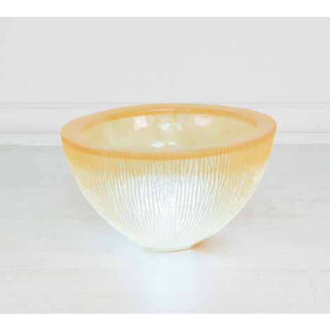 Vase en résine blanc 80x80x45h cm