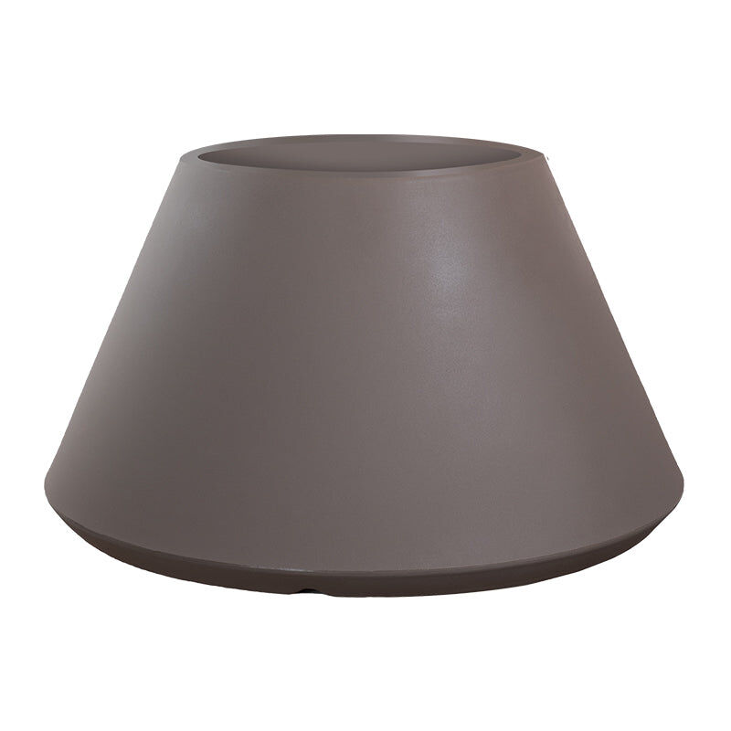 Vase en résine pour intérieur et extérieur pour plantes rond design conique d.60x35h Stromboli Tortora