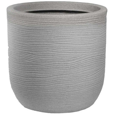 Vase en résine pour plantes d'intérieur et d'extérieur, design cylindrique, d.35x34h Raffaello Beige