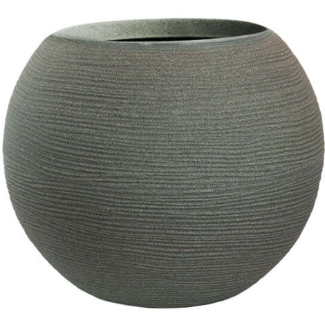 Vase en résine pour plantes d'intérieur et d'extérieur, design sphère ronde d.40x33h Botticelli Vert