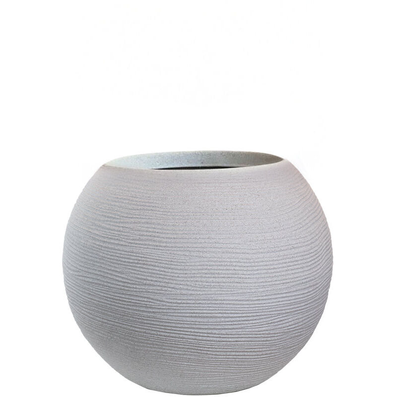 Vase en résine pour plantes d'intérieur et d'extérieur, sphère design ronde d.40x33h Botticelli Beige