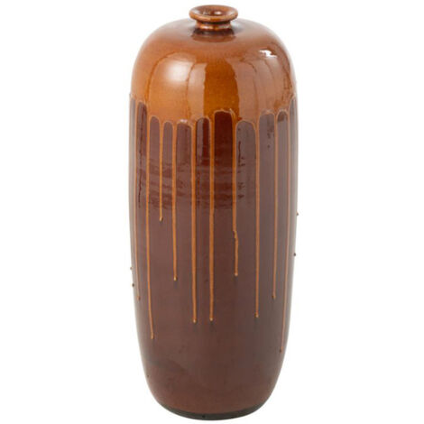 Vase en Terre Cuite "Lee Terra" 55cm Marron & Orange