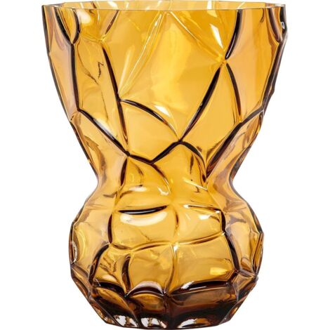 Vase en verre ambré élégant pour une touche chaleureuse - ambre lumineux
