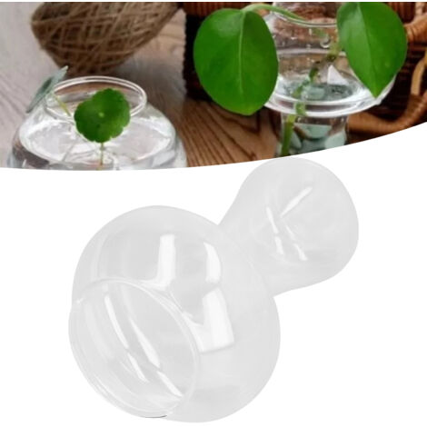 Vase en Verre Borosilicate Anti-Choc Thermique Aspect Champignon Dimensions 8x13 cm Transparent