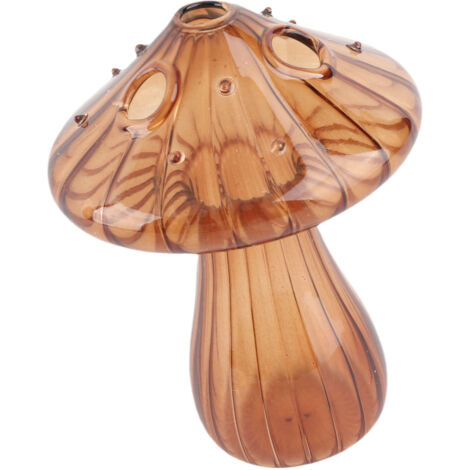 Vase en Verre Champignon Hydroponique Cute - Décor Maison/Bureau - 12x9cm