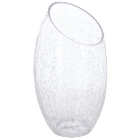 Vase en Verre "Craquelé" 23cm Transparent