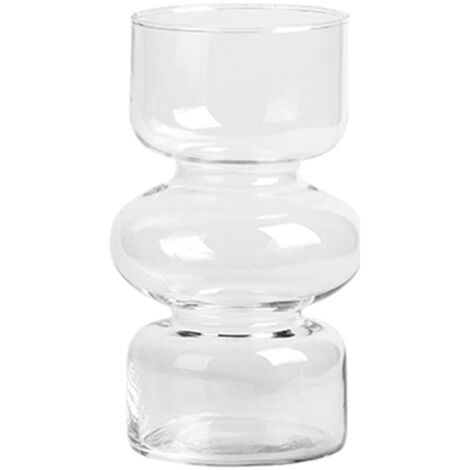 Vase en verre décoration de salon composition florale vintage petit vase artisanat décoration