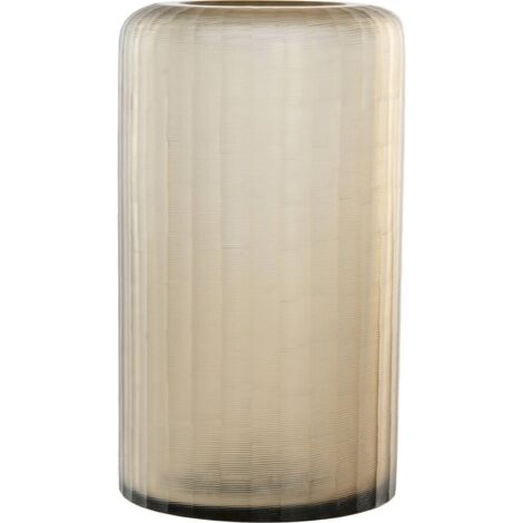 Vase en verre design moderne finition émaillée élégant - beige translucide élégant