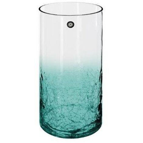 Vase en verre effet verre craquelé, hauteur 30 cm