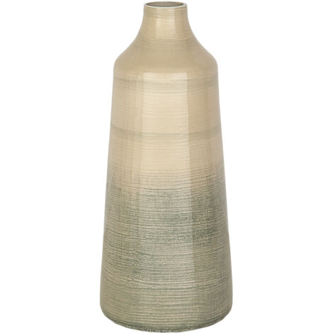 Vase en verre gris beige