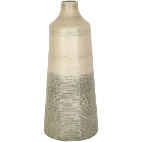 Vase en verre gris beige