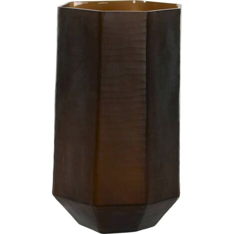 Vase en verre gris foncé émaillé style moderne décoratif - Gris foncé émaillé