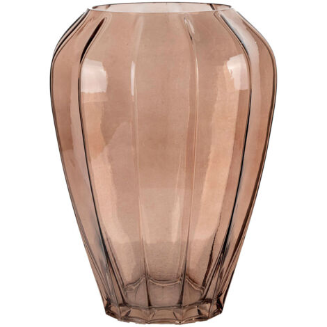 Vase en verre H29cm - Marron - ATENAS