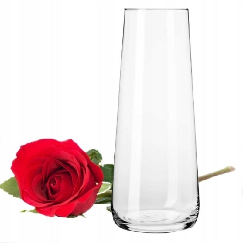 Vase en verre KROSNO 24 cm de haut, composition lanterne/bougeoir transparent