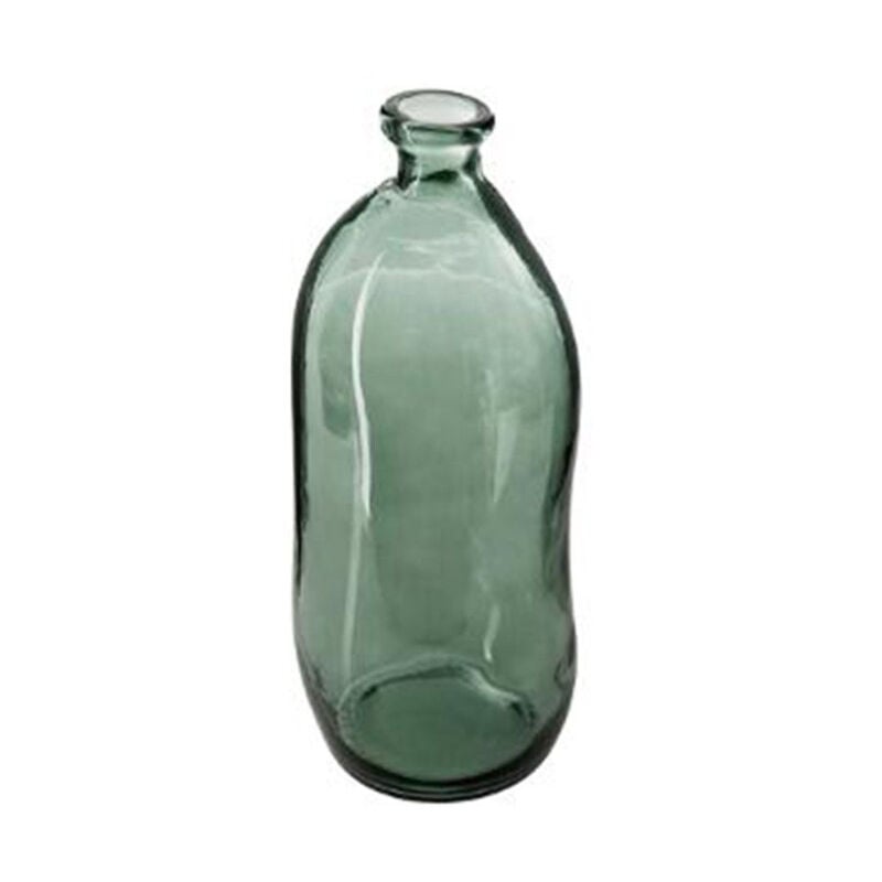 Vase en Verre Recyclé 'Bouteille' 51cm Kaki