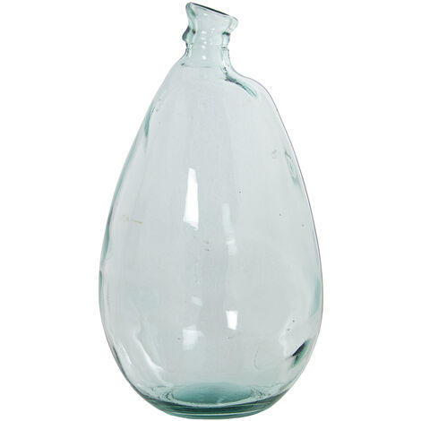 Vase En Verre Recyclé 47 Cm Transparent Irrégulier °26X47 Cm Bouche:°4 Cm 12500Cc