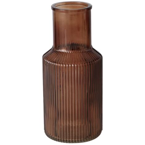 Vase en verre strié MISAM, 22 cm