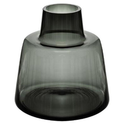 Vase Epaule Design en Verre "Yliana" 23cm Gris