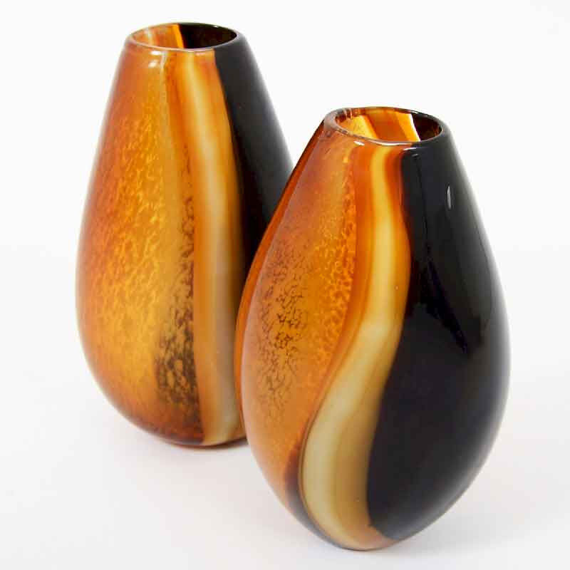 Vase Erica marron verre 25x13x33cm