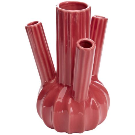 Vase Fleur de rose H20cm rose foncé - Atmosphera créateur d'intérieur