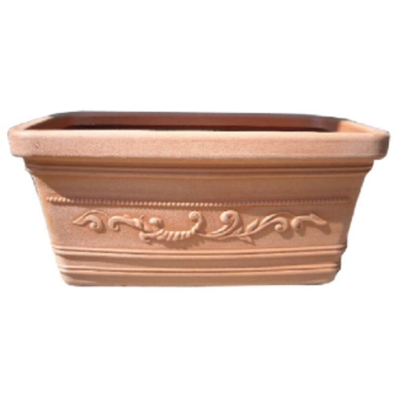 Vase prestige en re'sine festonne'e de'core' 100x47x41 cm pour plantes fleurs balcons et terrasses