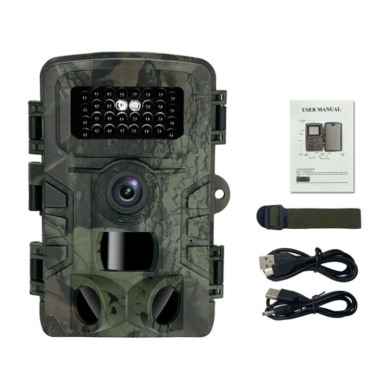 Caméra de surveillance multifonction 16 mp 1080P, jour et nuit, étanche IP54, avec écran de 2 pouces, 12 langues et 34 lumières infrarouges