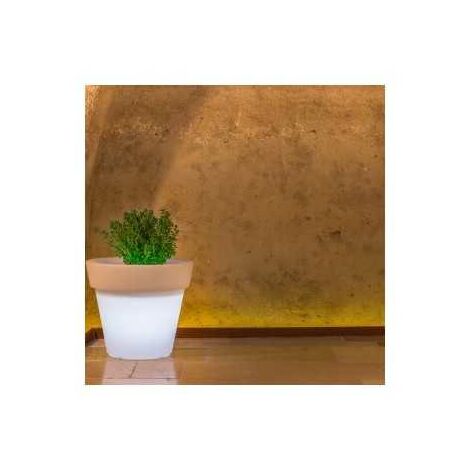 Vase Gemma Top Bright LED Multicolore avec Batterie et Solaire en Polymère Monacis - Ø 110 cm - 95 h