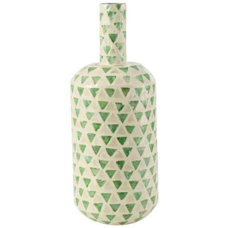 Vase Goutte Motif Mosaïque "Nuye" 54cm Vert
