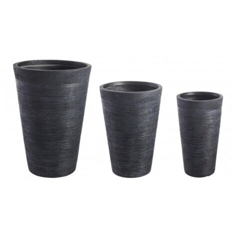 Vase graffitis noir haut 600x300x240