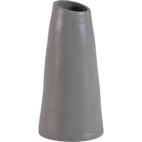 Vase gris en terre cuite design contemporain pour intérieur élégant - gris minéral mat