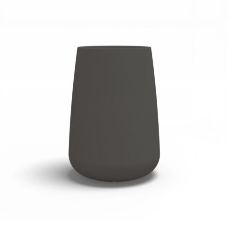 Vase haut au design moderne Ø43 H75 en polymère anthracite résistant pour l'intérieur et l'extérieur - Fabriqué en Italie - Monacis