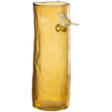 Vase Haut Design "Oiseau" 27cm Ocre