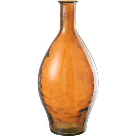 Vase haut en verre marron élégant pour décoration intérieure - Verre marron ambré élégant