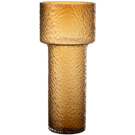 Vase haut rond 19x19x45 cm en verre marron - MILA