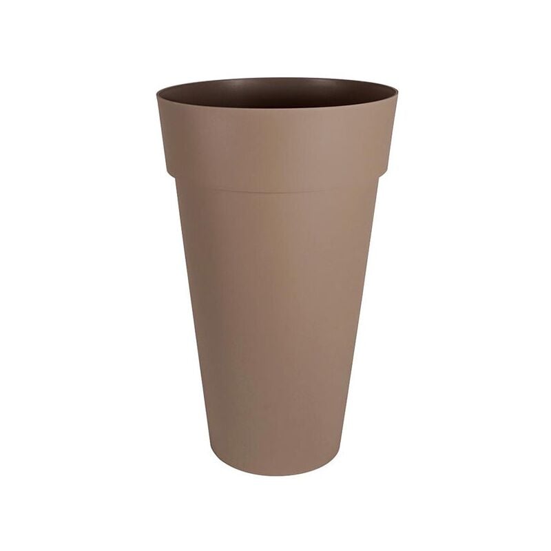 EDA - Pot de fleur rond Toscane ø 48 x H.80 cm - Taupe
