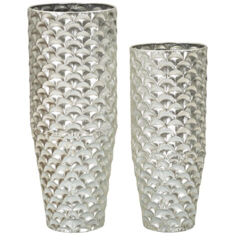 VASE HOLDER SILVY SET 2 PCS CM Ø 37X92X-32X75