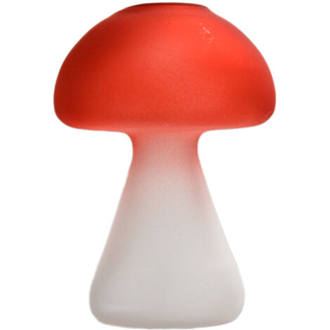 Vase Hydroponic Mushroom Frosted Glass Decor Multi-Colors Size 8x8x12cm Home Office Aromatherapy Gift