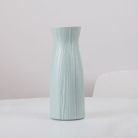Vase im nordischen Stil, Kreationen aus getrockneten Blumen, dekorative, einfache Vintage-Vase für Arbeitsplatten im Wohnzimmer, Baumform, Grün, 9 x 23 cm