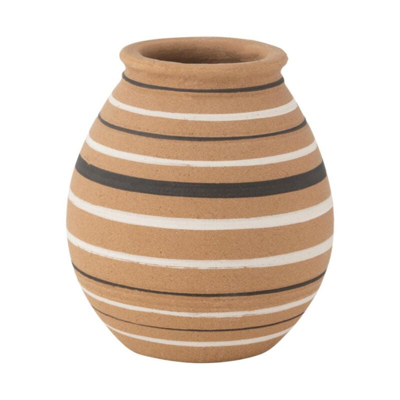 Vase Jarre en Terre Cuite "Tukano" 23cm Marron