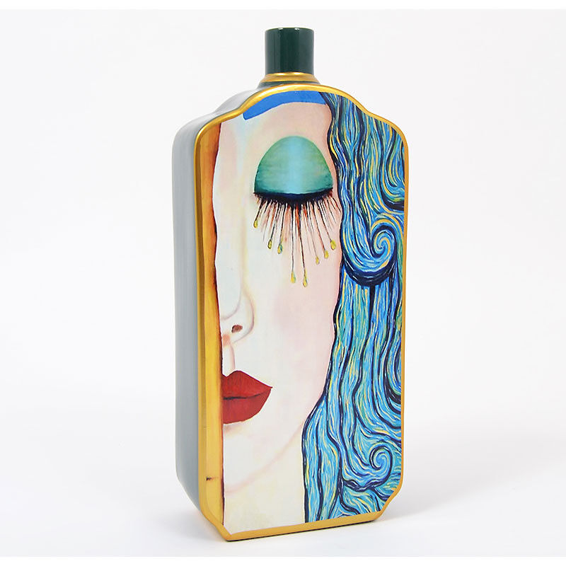 Vase Joelina visage céramique 21x10x48cm