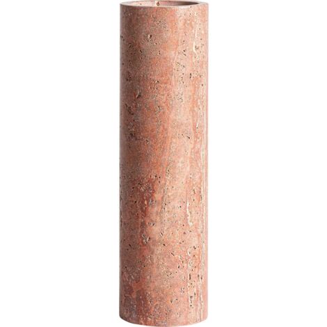 Vase Kleise contemporain en marbre rose pale - Teinte rosée marbrée douce et élégante