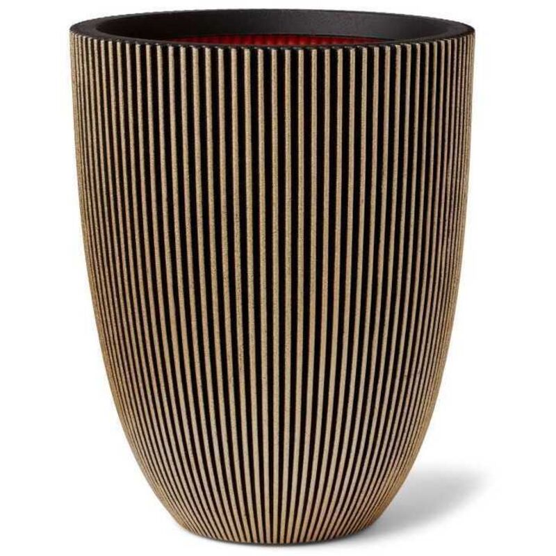 Capi - Vase élégant Groove 34x46 cm Noir et doré 445494