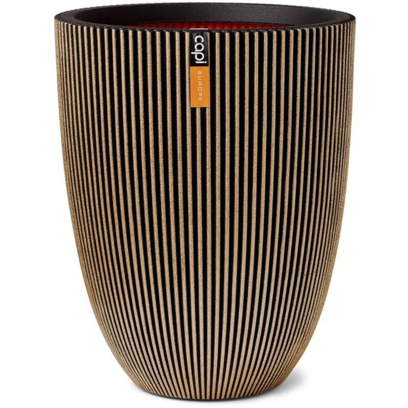 Vase élégant Groove 46x58 cm Noir et doré 445495 - Capi