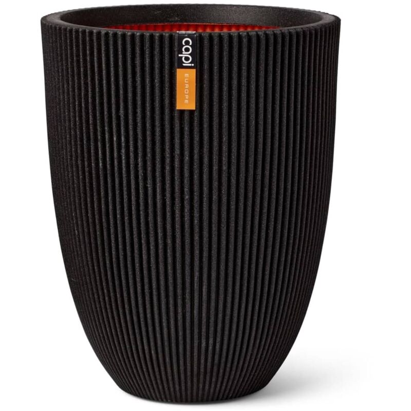 Vase élégant bas - CAPI EUROPE - GROOVE NL - 34 x 46 cm - Noir