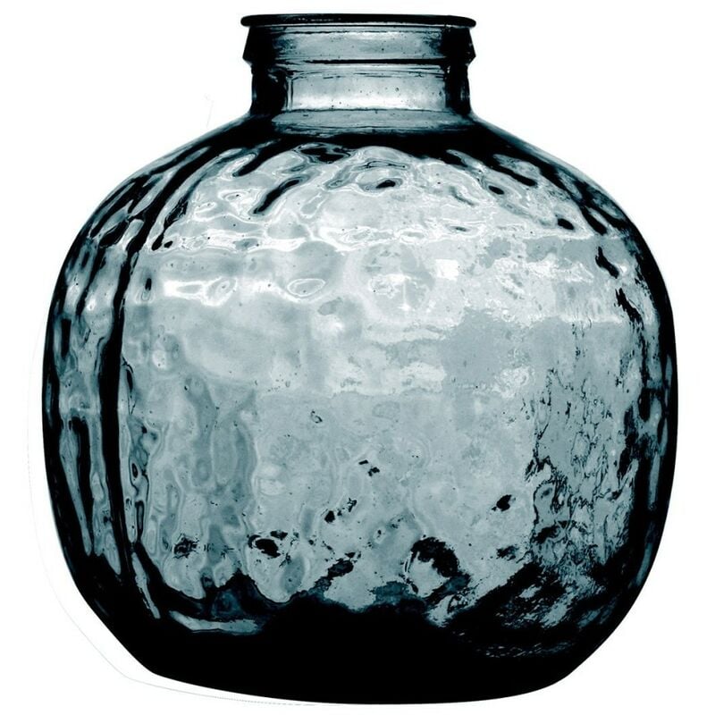 Vase Louise verre recyclé bleu 9L D25 H30